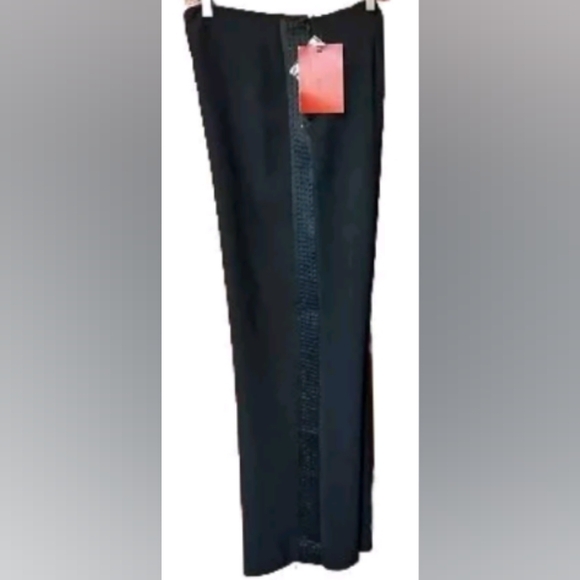 NWT JS COLLECTIONS BLACK BEADED SIDE DRESS PANTS SZ 14 - Picture 1 of 7